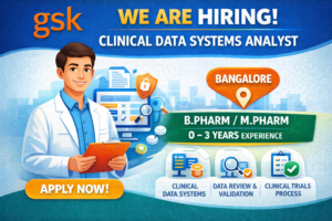 GSK Hiring for Clinical Data System Analyst Role: Pharma Jobs 2026