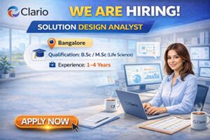 Clario Hiring for Solution Design Analyst Role