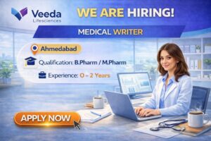 Veeda Lifescience Hiring Fresher for Medical Writer Role