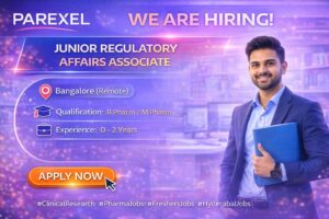 Parexel Job Openings: Junior Regulatory Affairs Associate (Remote, Bangalore)
