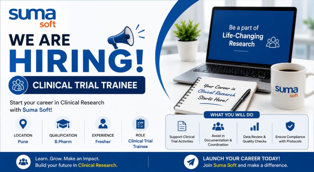 Clinical Trial Trainee Job at Suma Soft