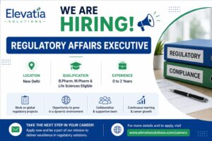 Regulatory Affairs Executive Job at Elevatia Solutions