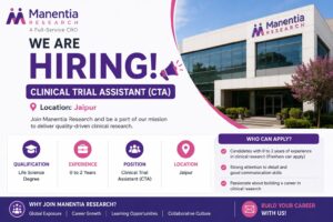Manentia Research Hiring Clinical Trial Assistant