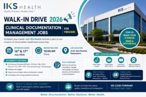 IKS Health Walk-In Drive 2026 | Clinical Documentation Management Jobs for Freshers