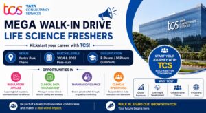 🚀 TCS Mega Walk-In Drive 2026 for Life Science Freshers